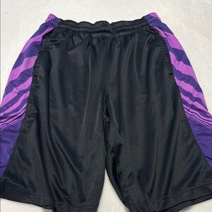 Nike Black Shorts with Purple Trim